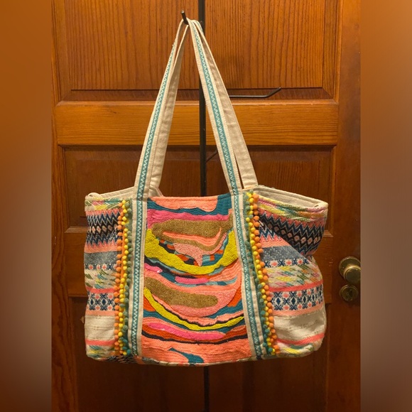 America & Beyond Daphne Embellished Tote & Half Moon Clutch - Picture 6 of 8